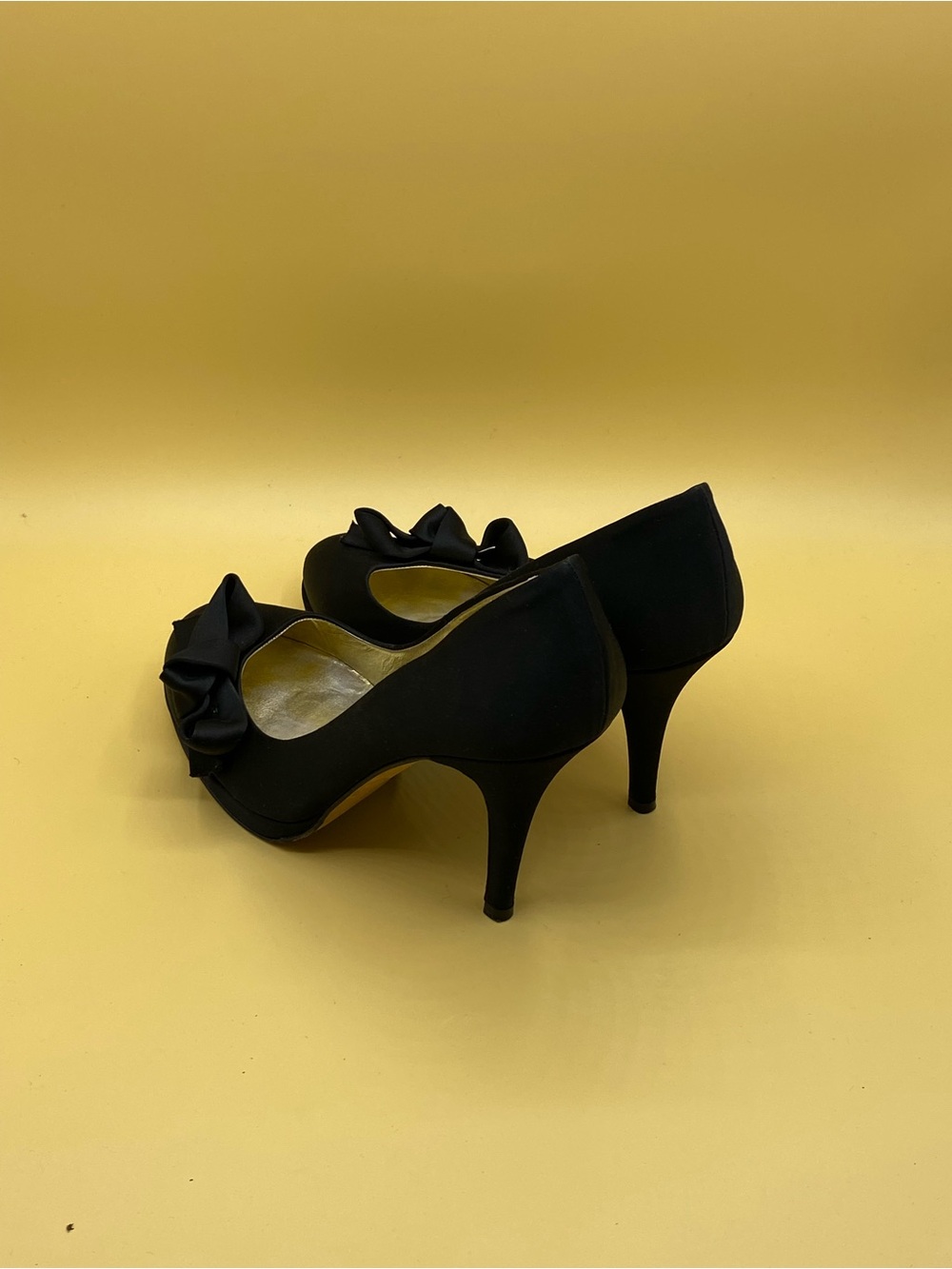LK Bennett Black Bow Platform Pumps - Picture 2 of 3